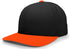 Pacific Headwear Pro-Wool Hook-And-Loop Adjustable Cap (705W), Color 'BlackOrange'